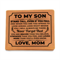 To My Son Stand Tall (Black) – Leather Wallet