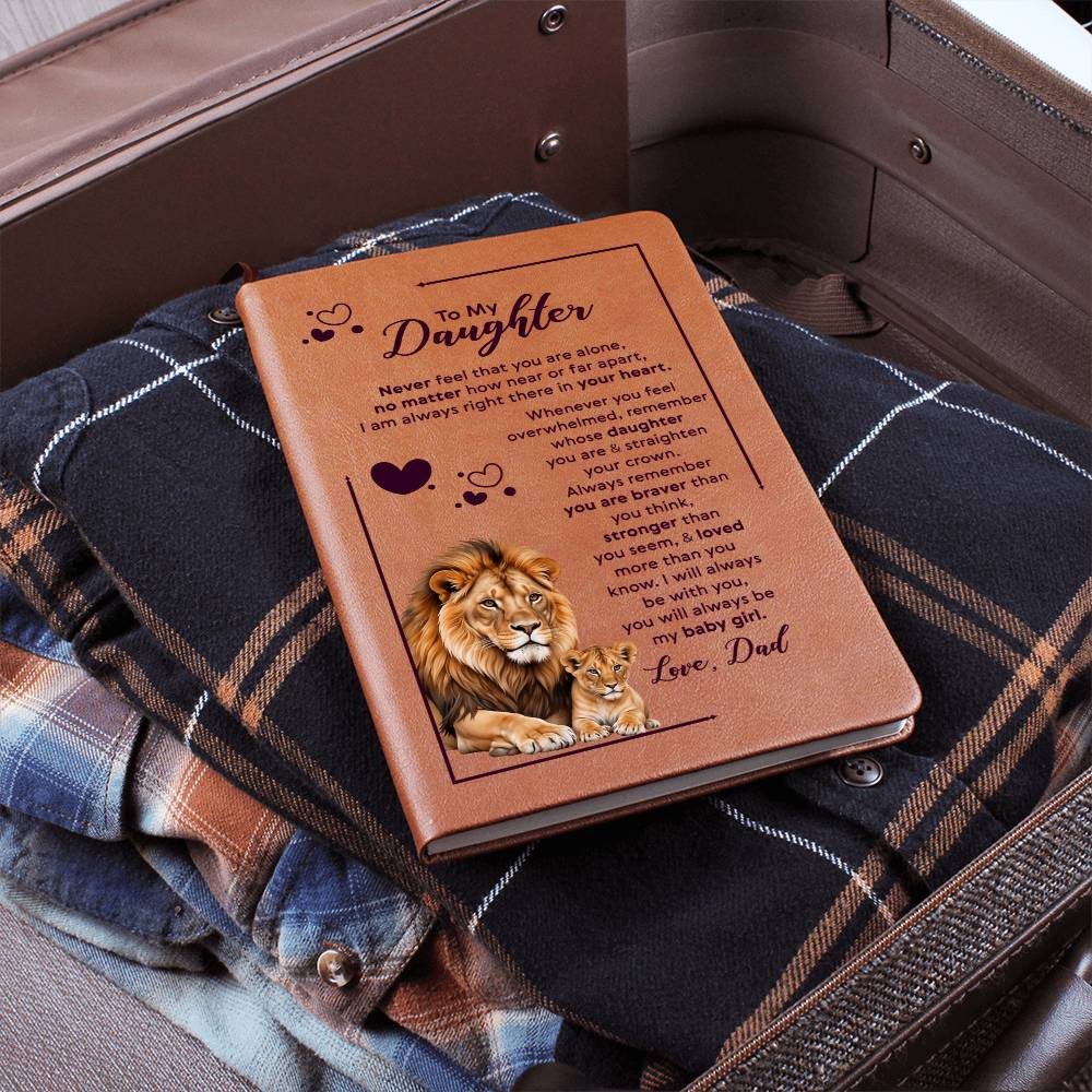 To My Daughter Your Crown – Leather Journal