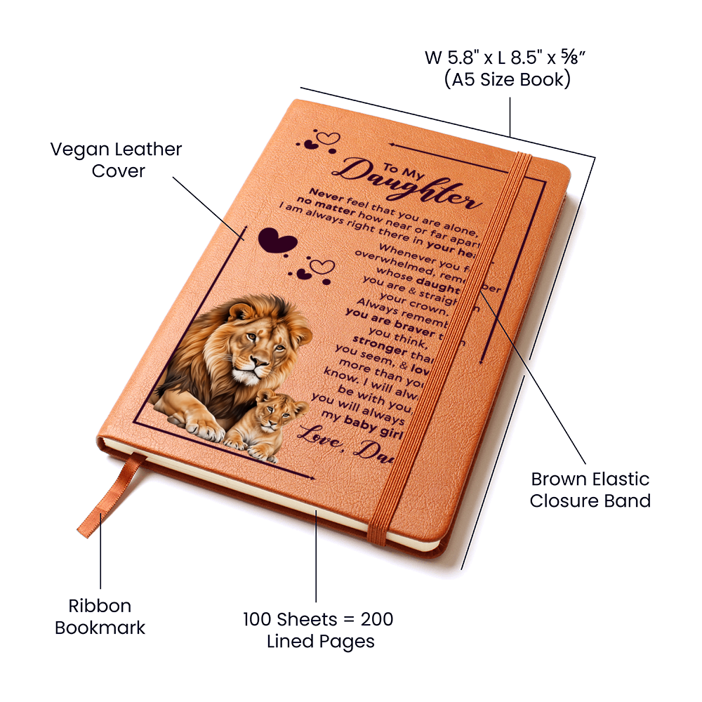 To My Daughter Your Crown – Leather Journal