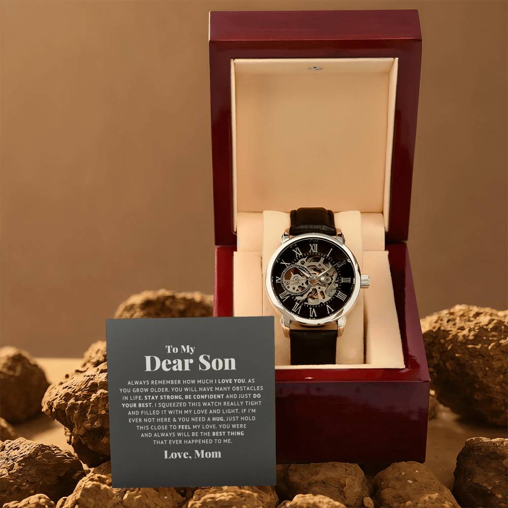 To My Dear Son Always Remember I Love You – Openwork Watch