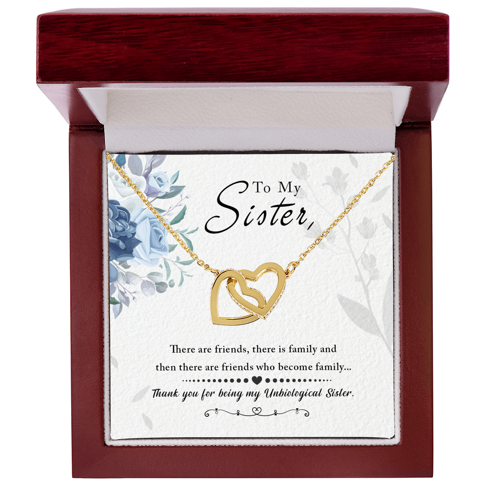 To My Sister - Interlocking Hearts Necklace