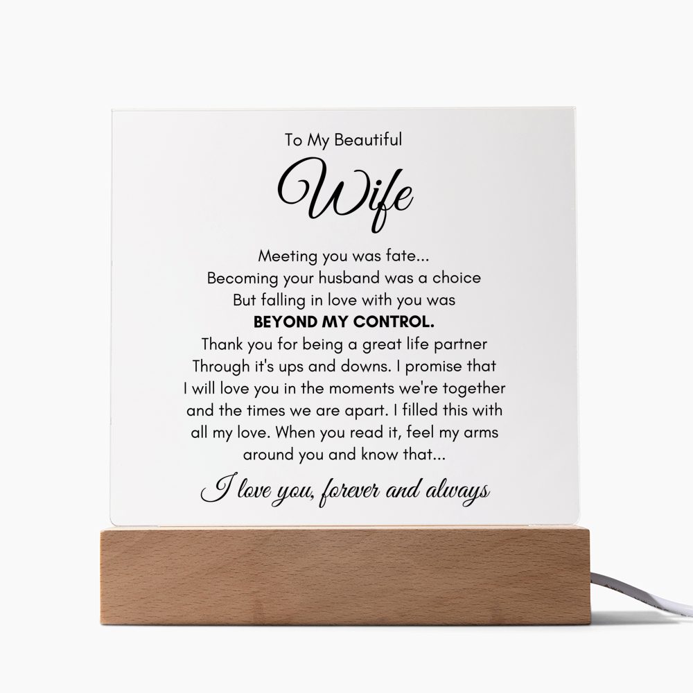 To My Wife Fate – Acrylic Square