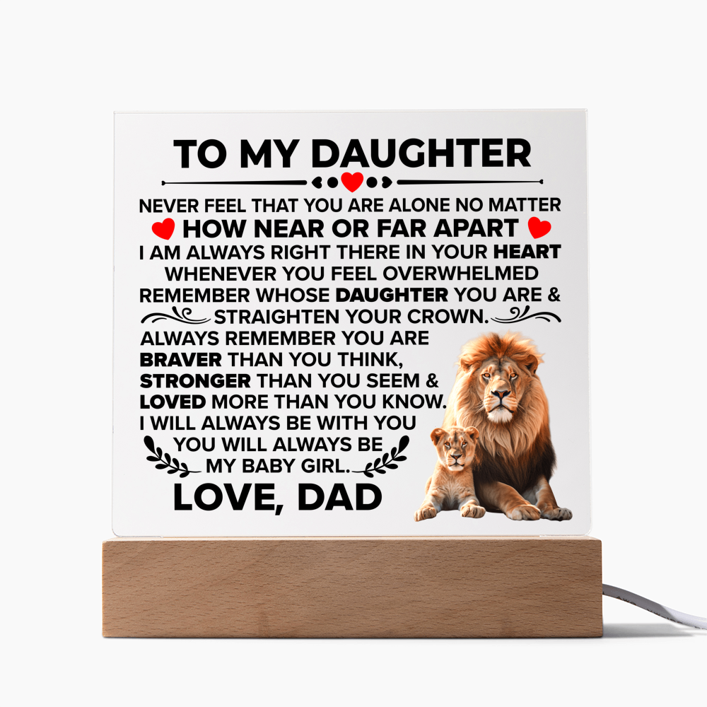 To My Daughter Braver – Acrylic Square