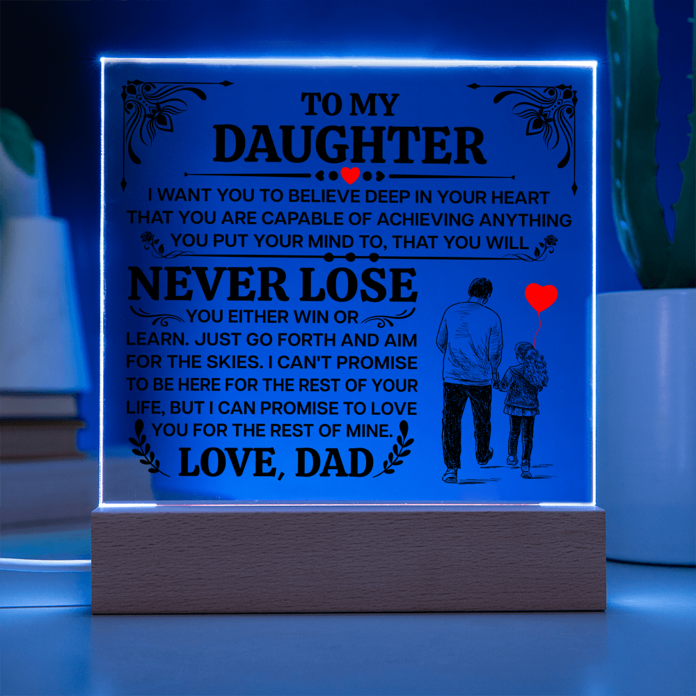 To My Daughter Promise – Acrylic Square