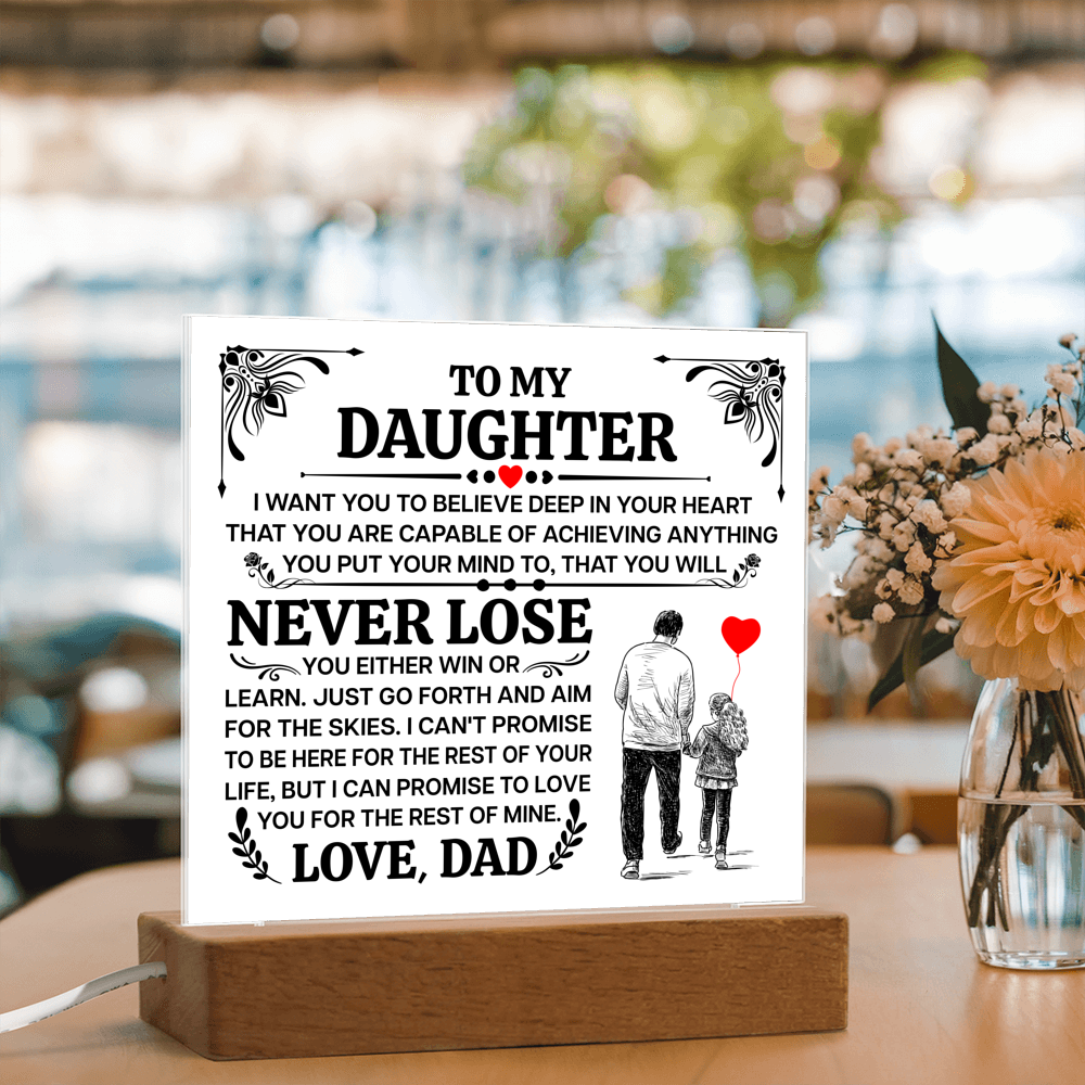 To My Daughter Promise – Acrylic Square