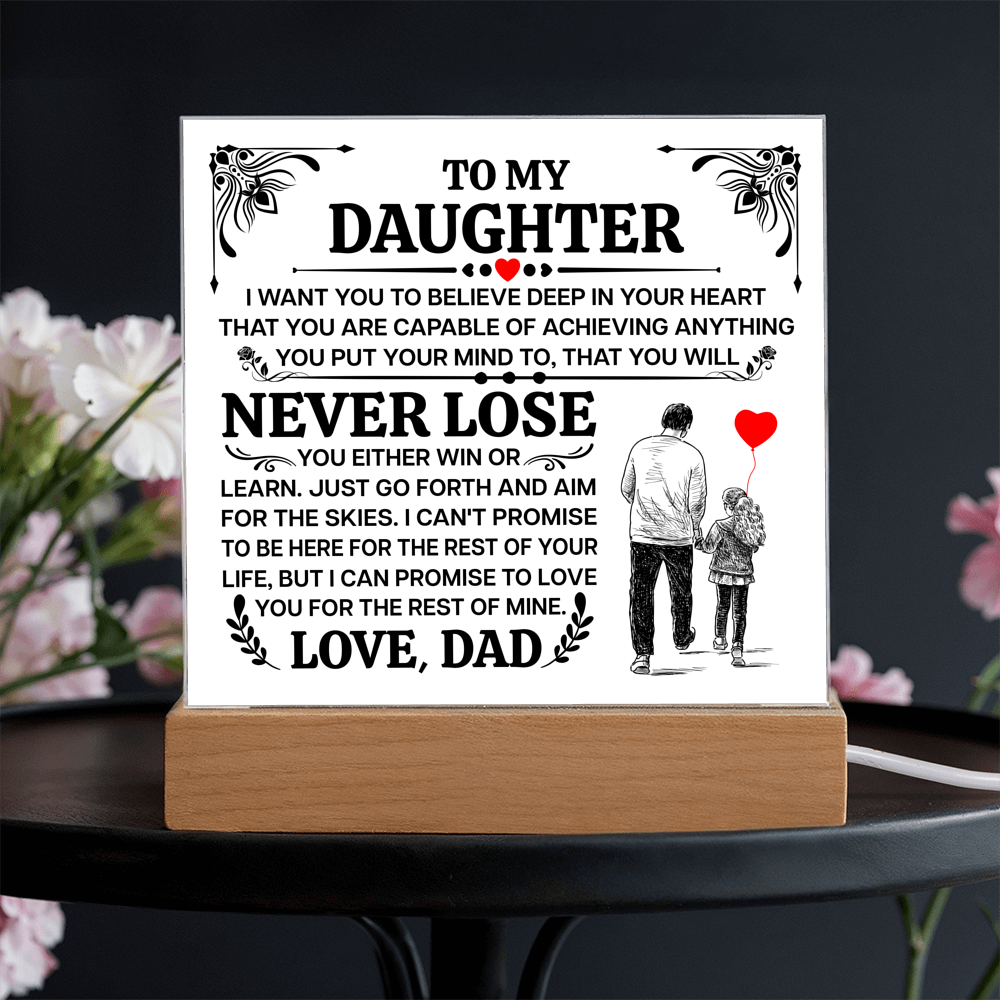 To My Daughter Promise – Acrylic Square