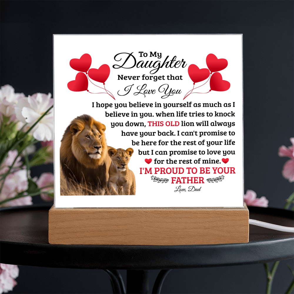 To My Daughter Old Lion – Acrylic Square