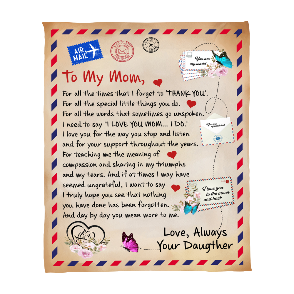 To My Mom Thank You – Coral Fleece Blanket