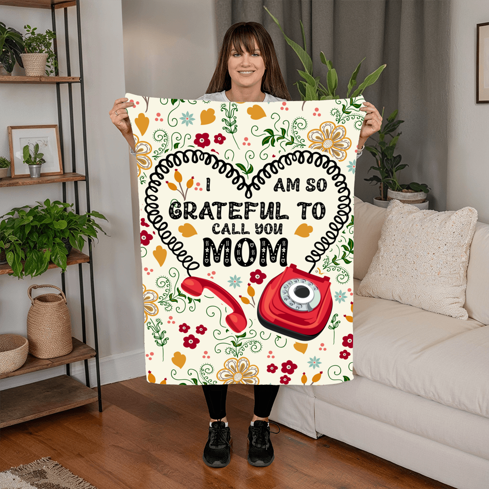 I Am So Grateful – Coral Fleece Blanket
