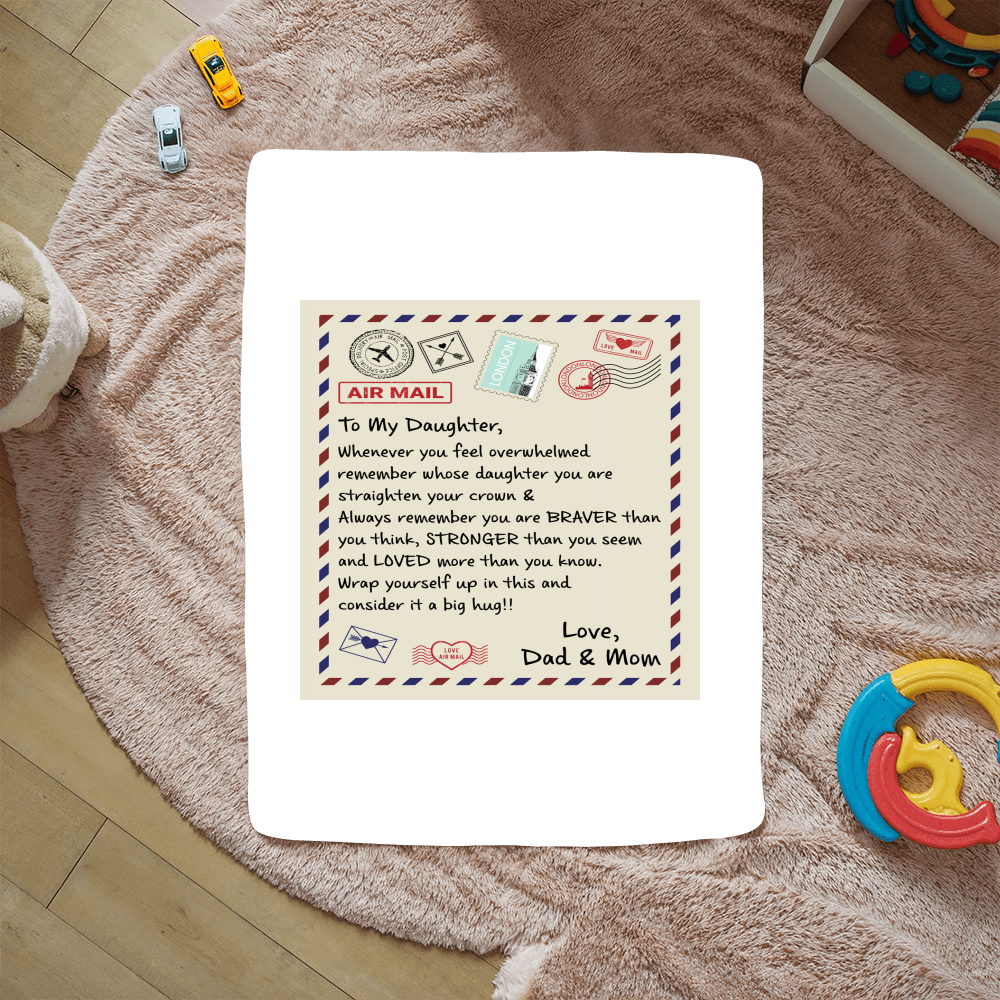 To My Daughter Loved (From Dad & Mom) – Sherpa Fleece Blanket
