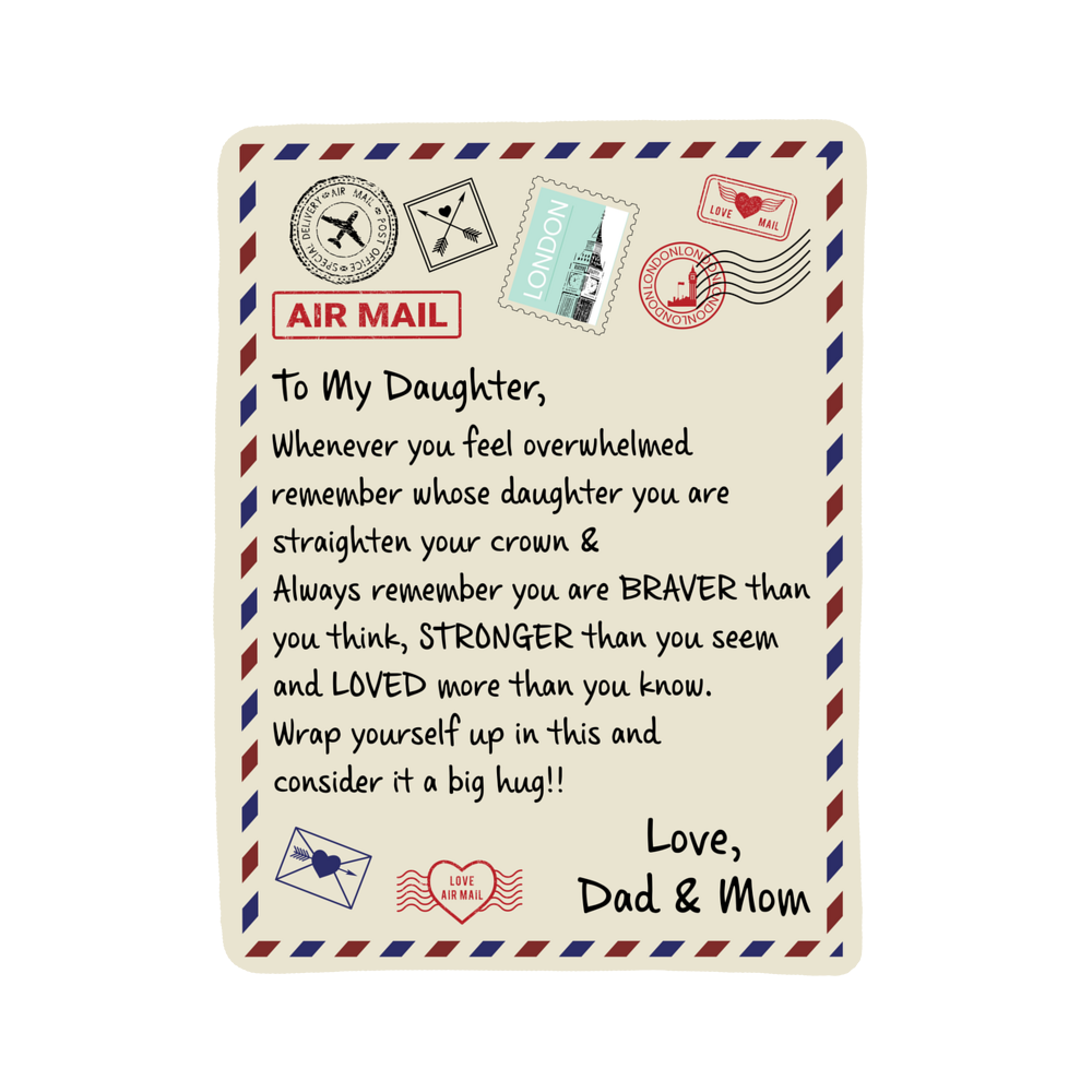 To My Daughter Loved (From Dad & Mom) – Sherpa Fleece Blanket