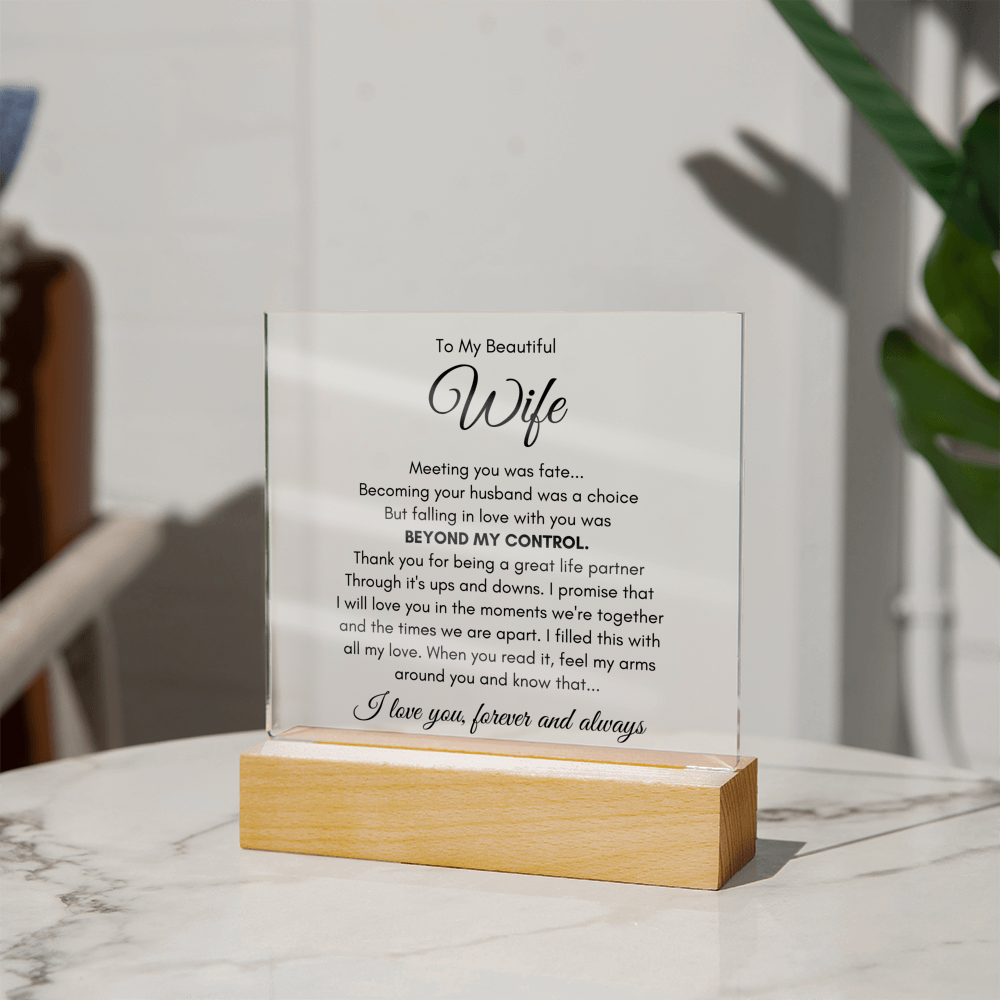 To My Wife Fate – Acrylic Square
