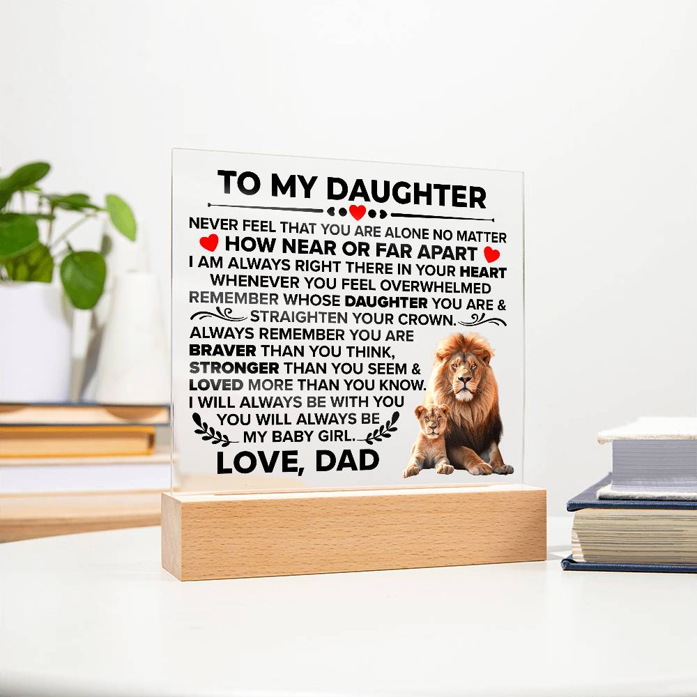 To My Daughter Braver – Acrylic Square