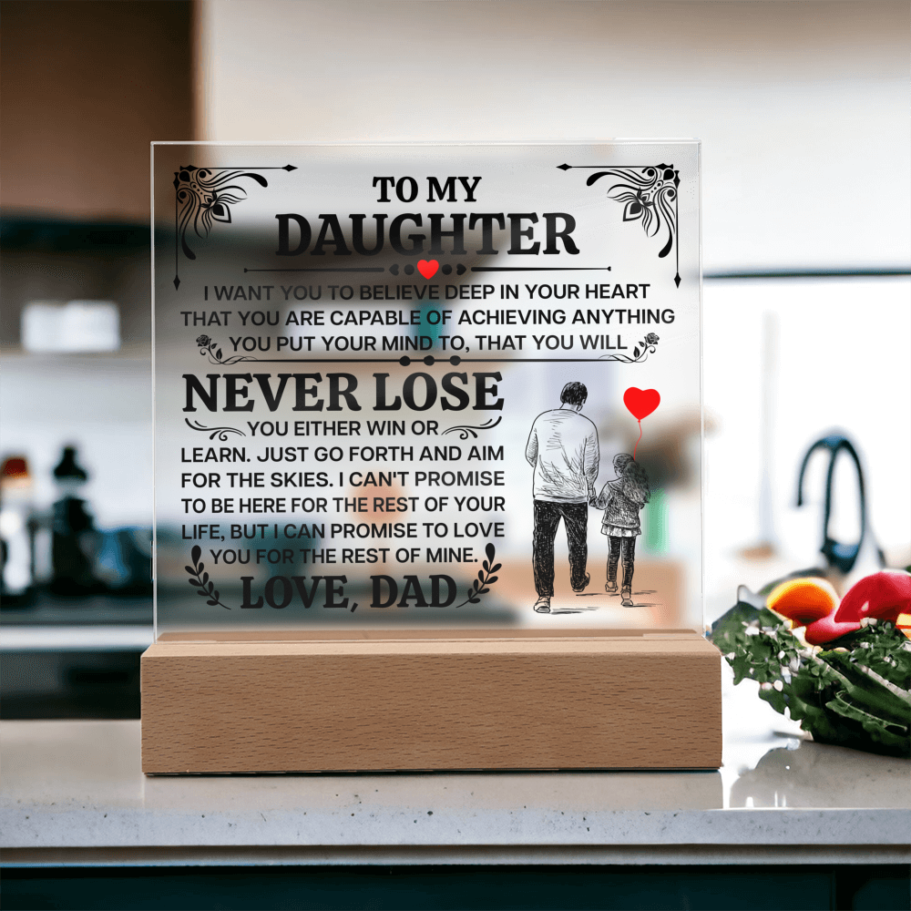 To My Daughter Promise – Acrylic Square