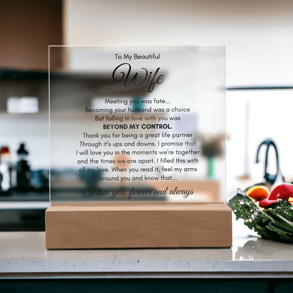 To My Wife Fate – Acrylic Square