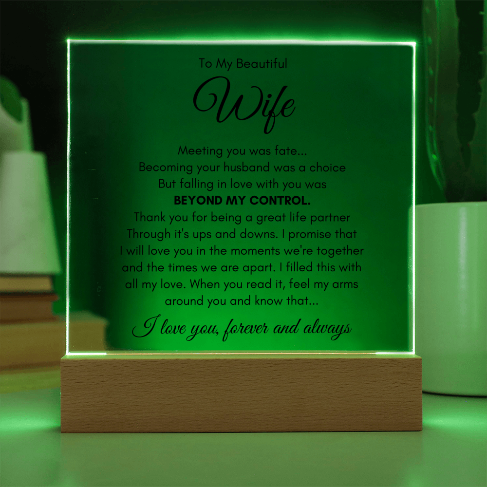 To My Wife Fate – Acrylic Square