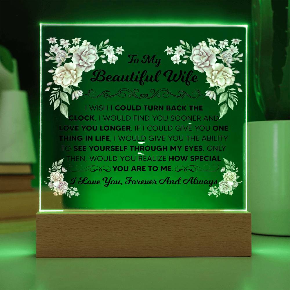 To My Beautiful Wife – Acrylic Square