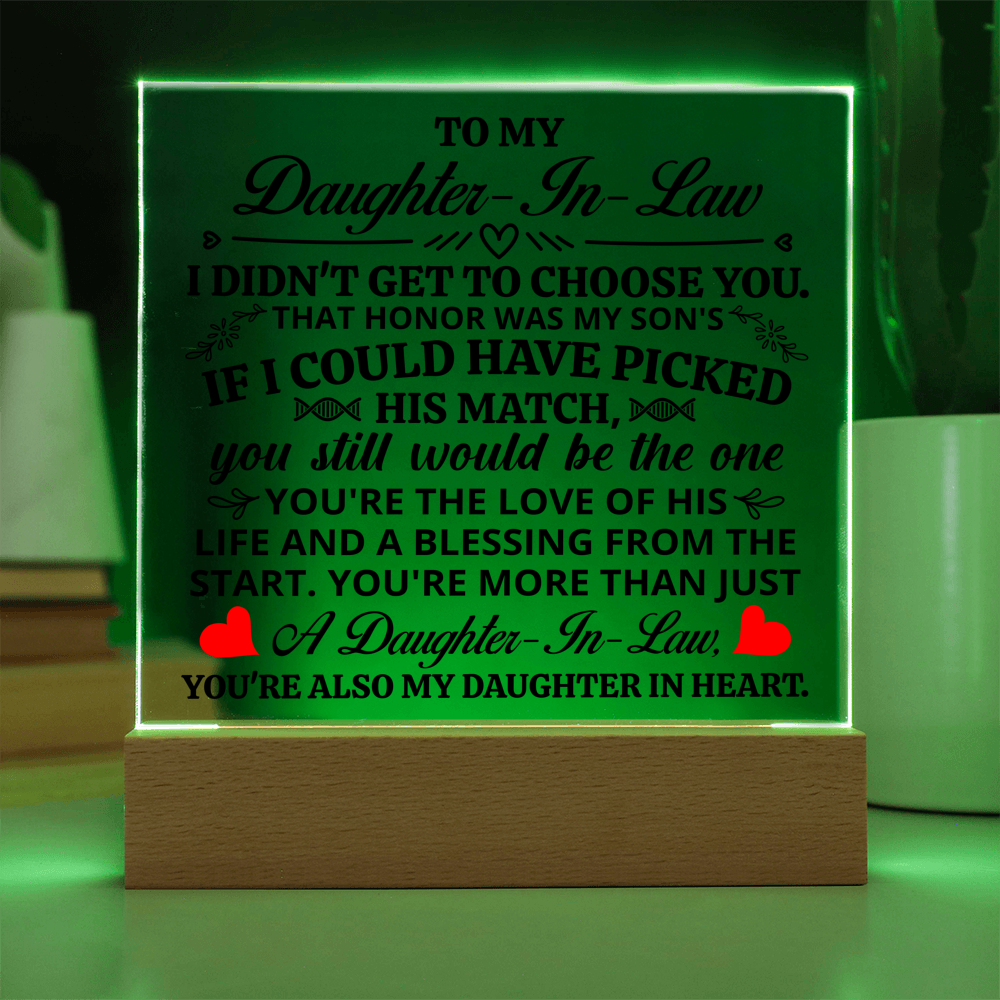 To My Daughter-in-Law Honor – Acrylic Square
