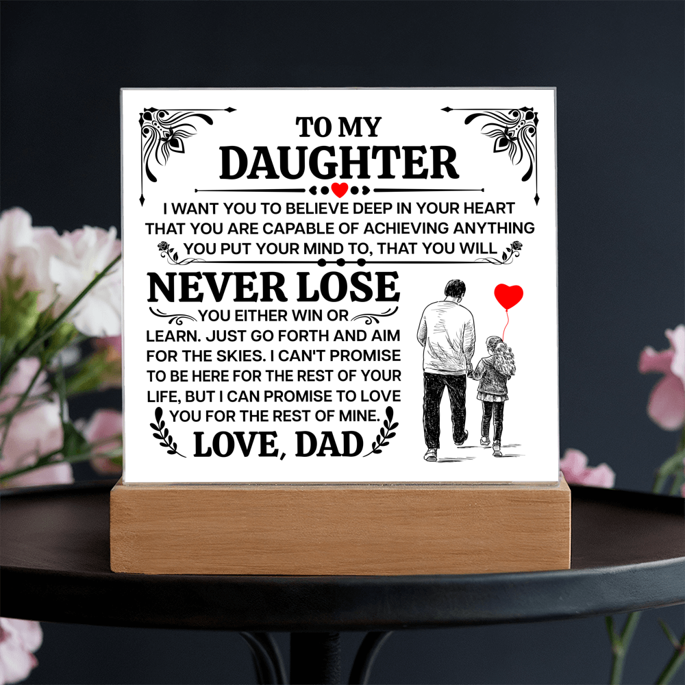 To My Daughter Promise – Acrylic Square