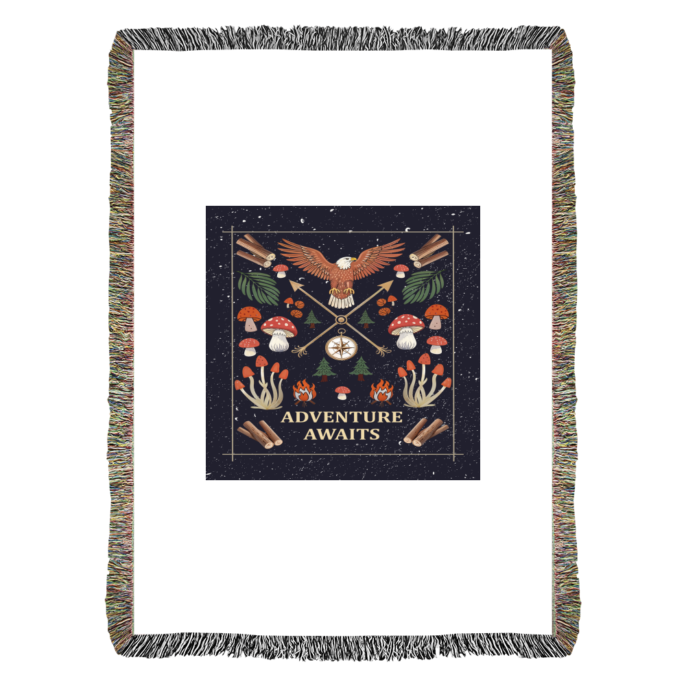 Adventure Awaits - Woven Blanket