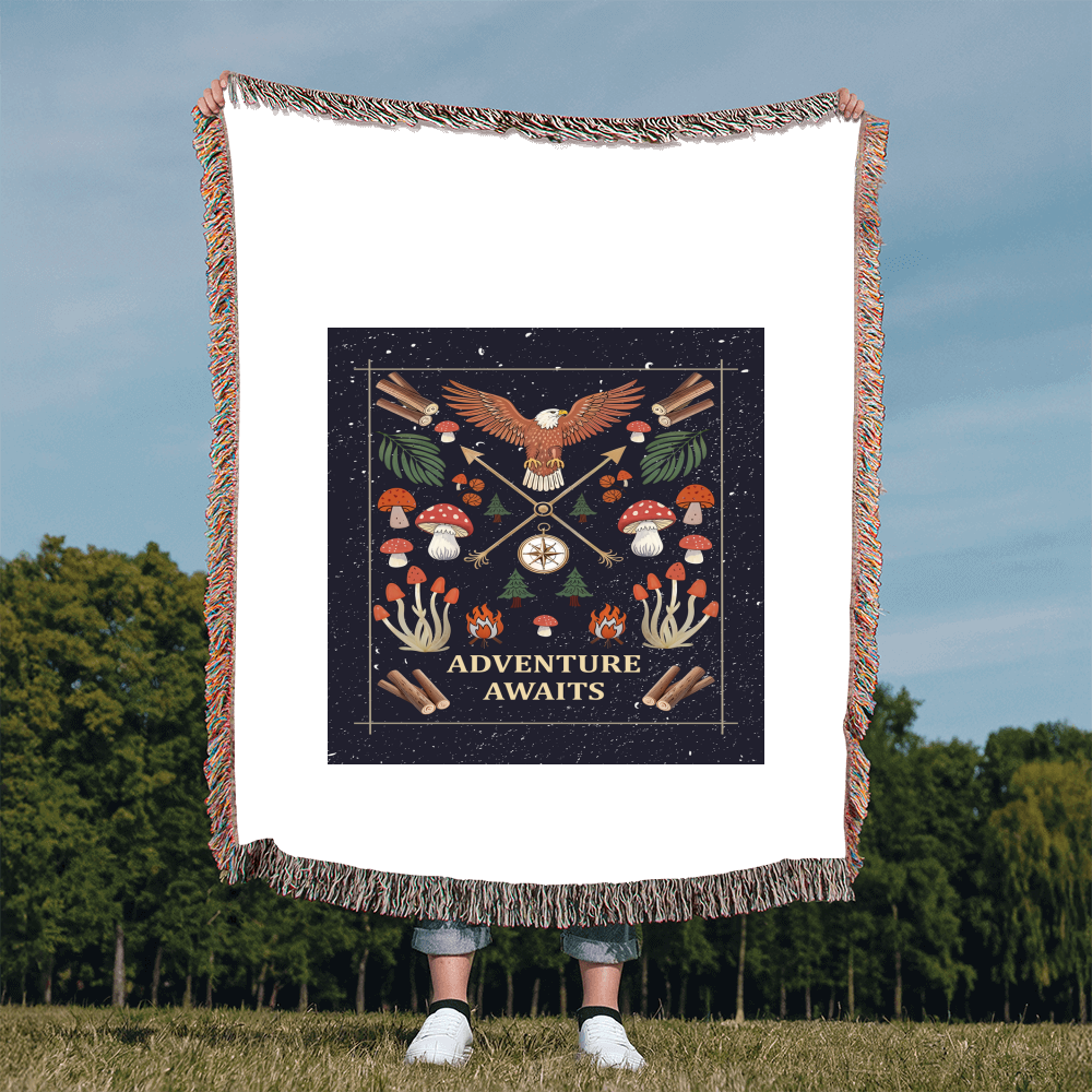 Adventure Awaits - Woven Blanket